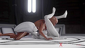 3d alien dickgirl fucks a hot ebony slave in the space station