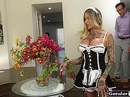 Shemale maids blow and analed by bosses in trans compilation