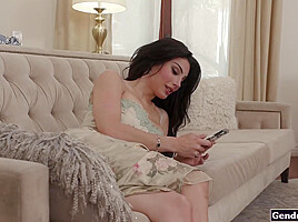 Big boobs latina trans sugarbaby Ariel Demure is anal banged