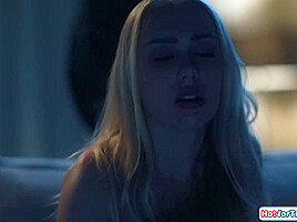 Busty shemale vampire Ariel Demure invited in to fuck her gf