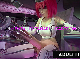 CUSTOMER SERVICE – Massive Tits Futanari Girl Fills Client’s Pussy Wtih Cum While Coworker Watches!