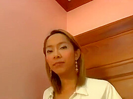 Tgirl In Outfit Rides A Cock On The Bed