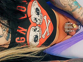 Sissy In Chastity With Ripped Gym Pants And Getting Her Hole Destroyed