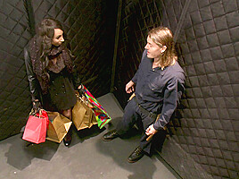 Honey Foxxx: Hot Huge Cock Sex In An Elevator On Christmas – Kink